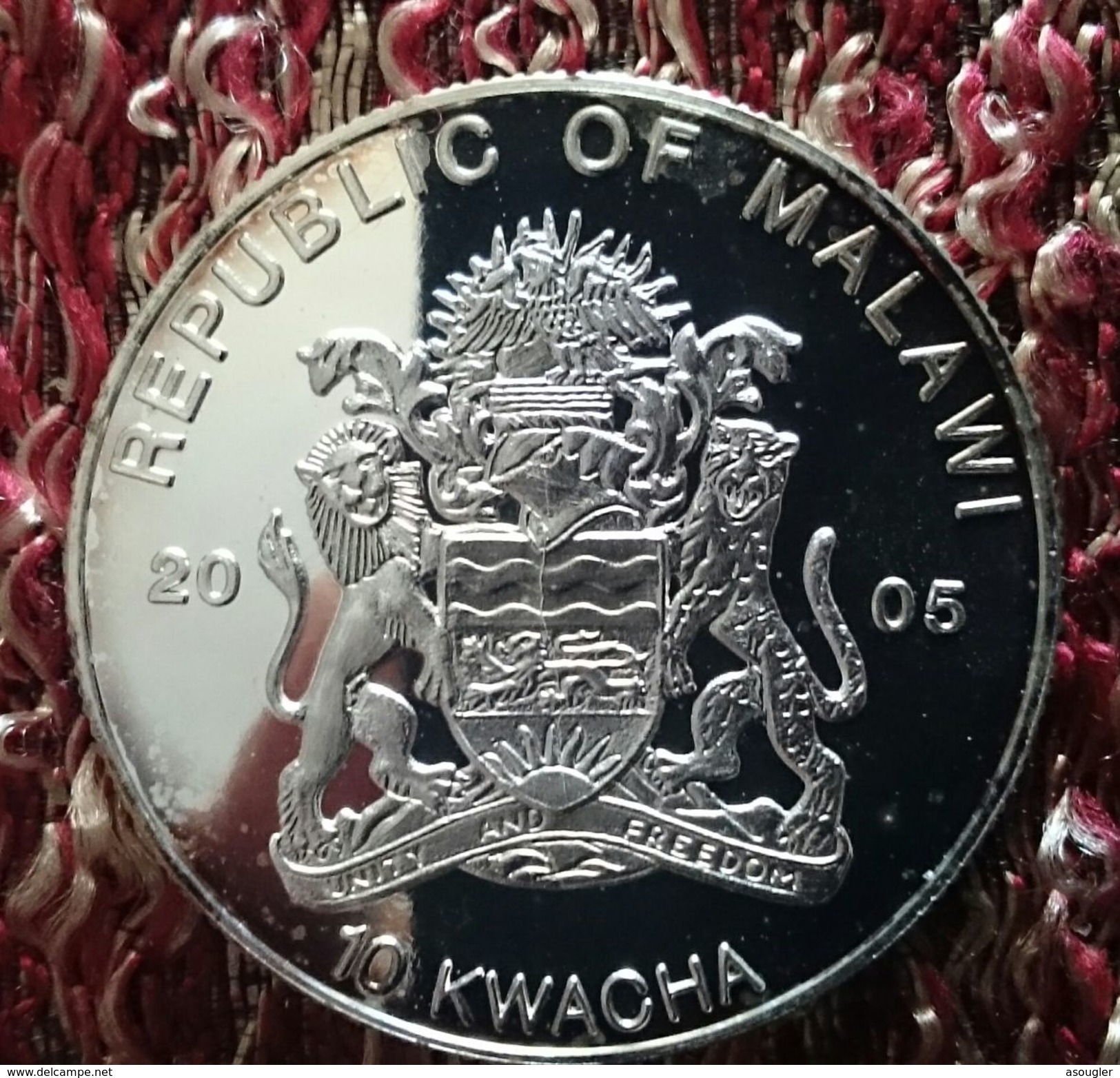 MALAWI 10 KWACHA 2005 Copper-Nickel Silver Plated PROOF (free Shipping Via Registered Air Mail) - Malawi