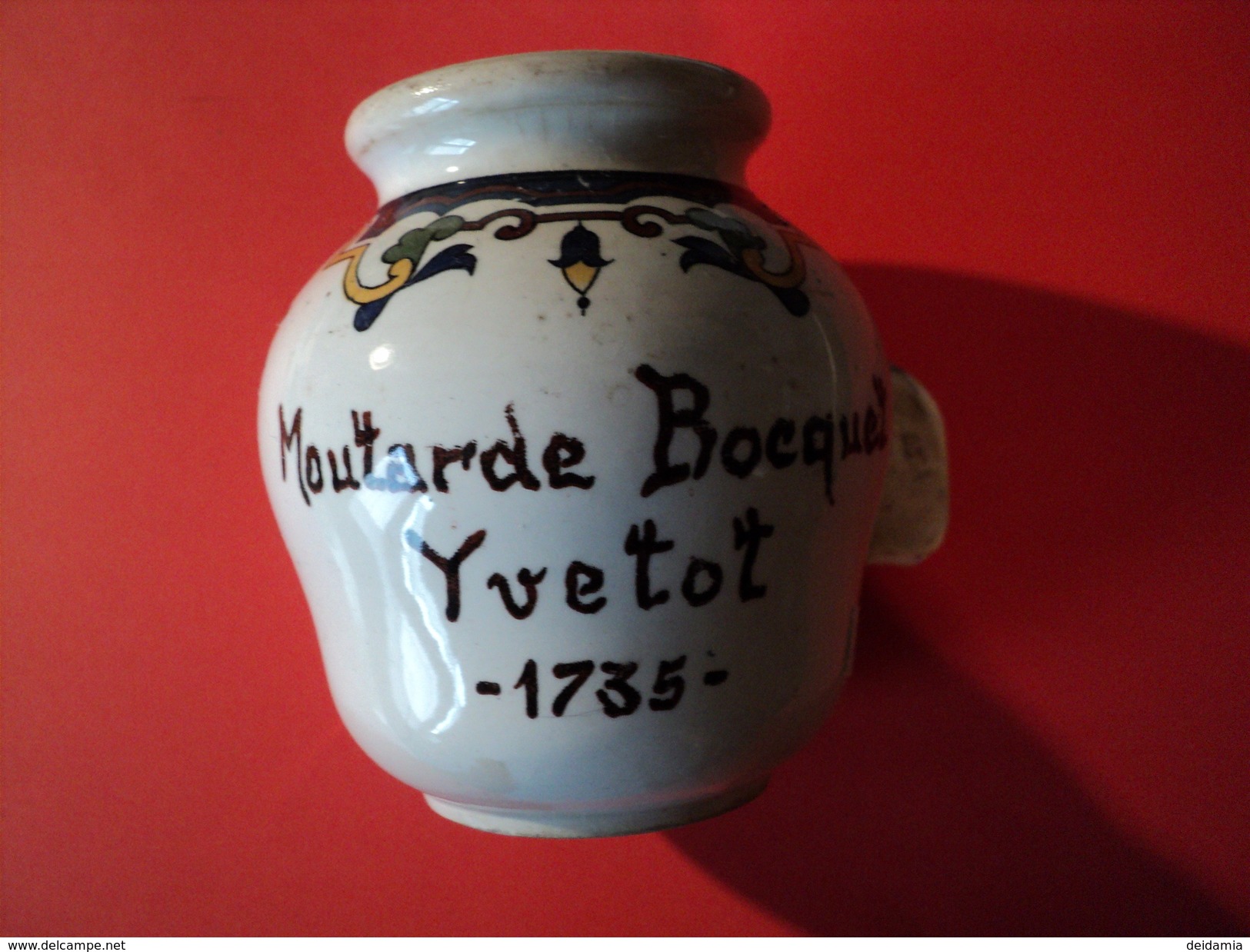 VIEUX POT A MOUTARDE BOCQUET. YVETOT. 1735 DIGOIN ET SARREGUEMINES - Autres & Non Classés