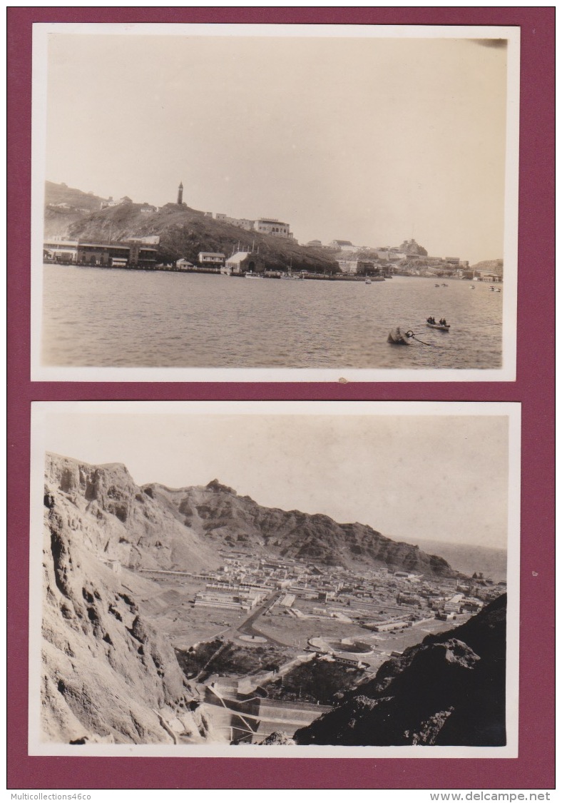 271017 - 2 PHOTOS 1932 - ASIE YEMEN - ADEN Le Port Et Vue Générale - Jemen