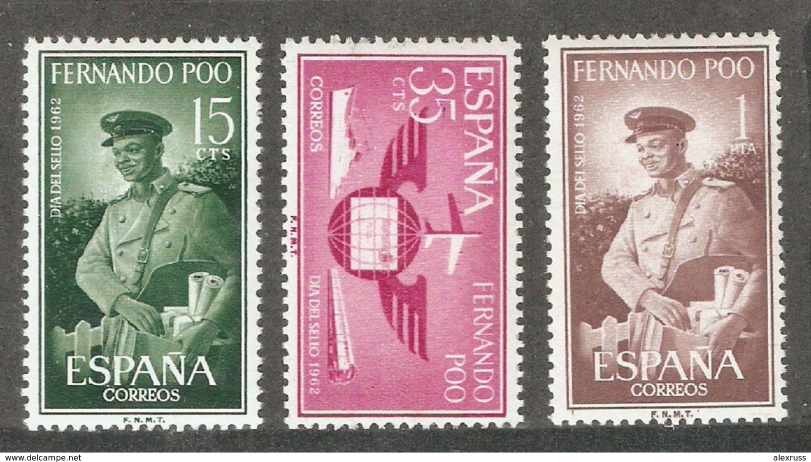 Spanish Fernando Po 1962,Mail Delivery,Sc 199-201,VF MH*OG (NR-8) - Fernando Po