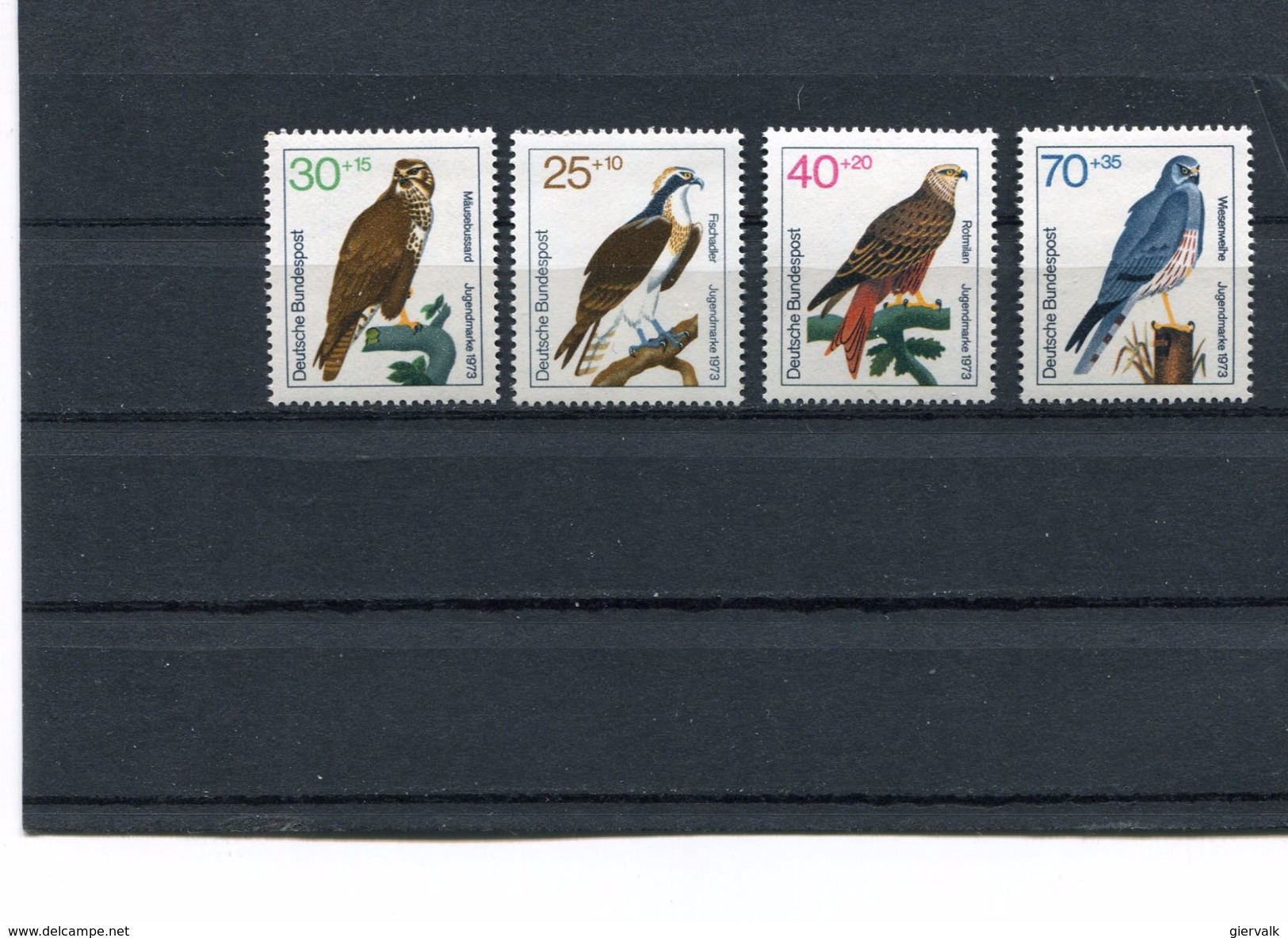 GERMANY 1973 BIRDS Of PREY MNH. - Adler & Greifvögel