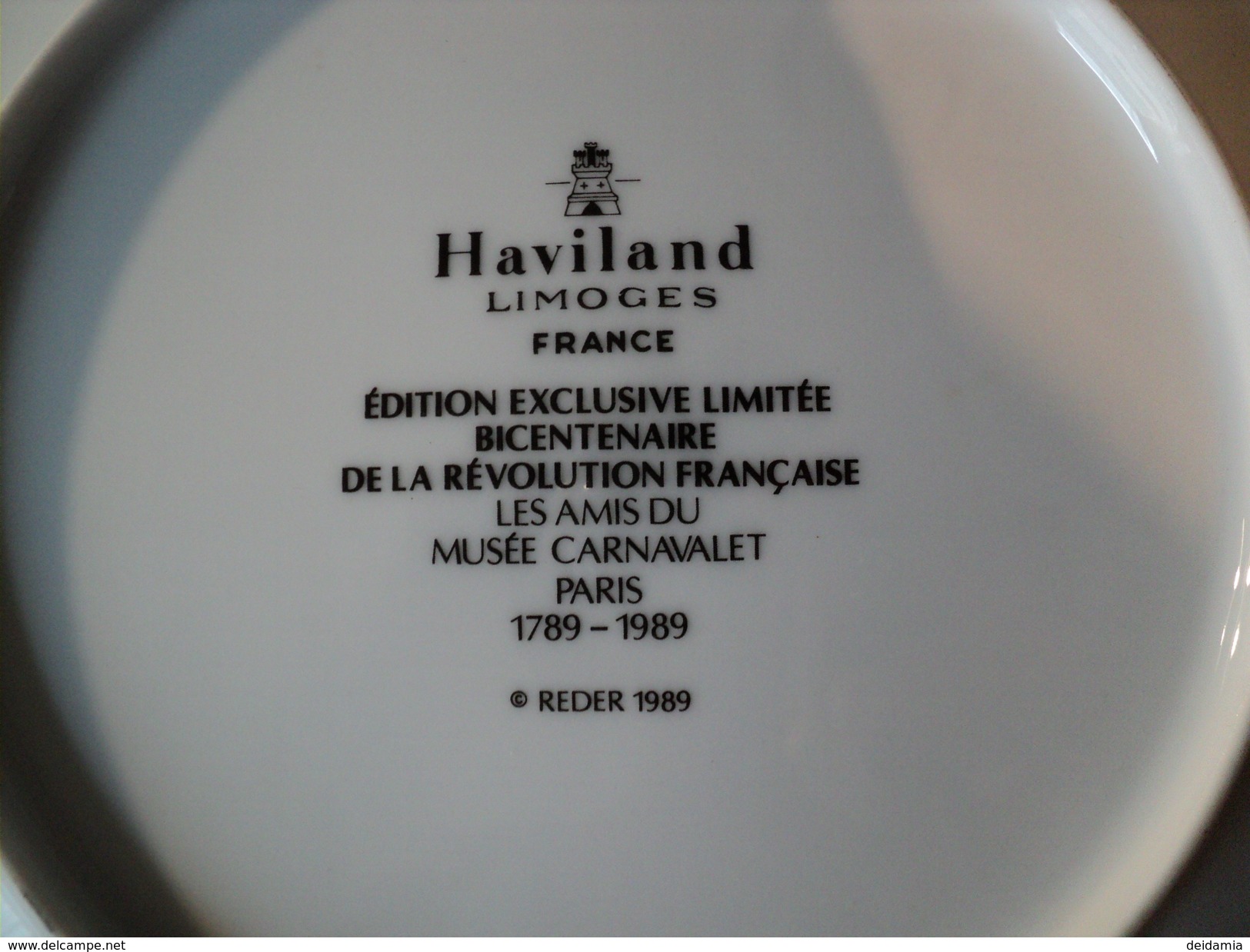 ASSIETTE HAVILAND. 1989. LIMOGES. REDER. PRAIRIAL EDITION DU BICENTENAIRE - Assiettes