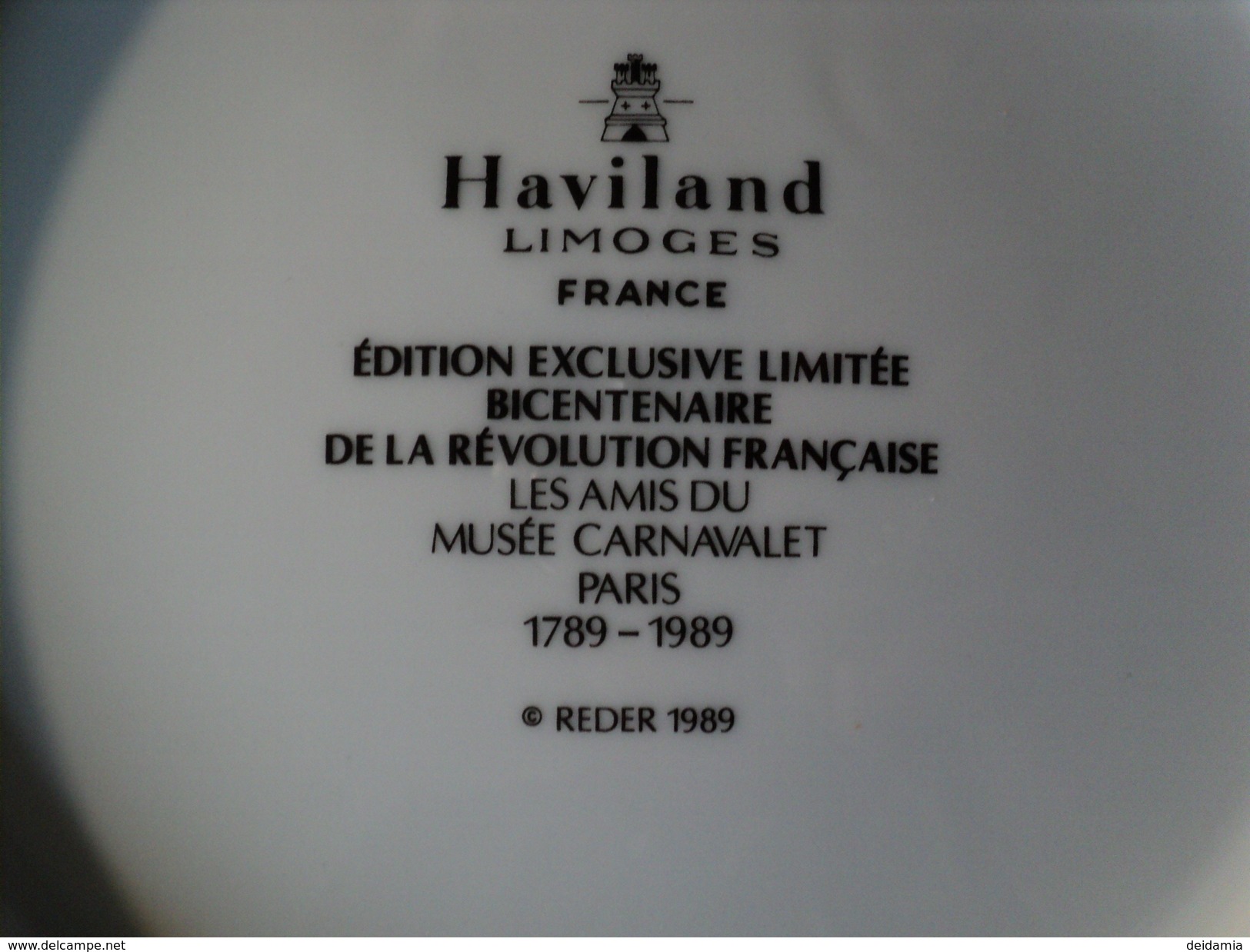 ASSIETTE FRIMAIRE. 1989. HAVILAND. LIMOGES. REDER EDITION DU BICENTENAIRE DE LA - Plates