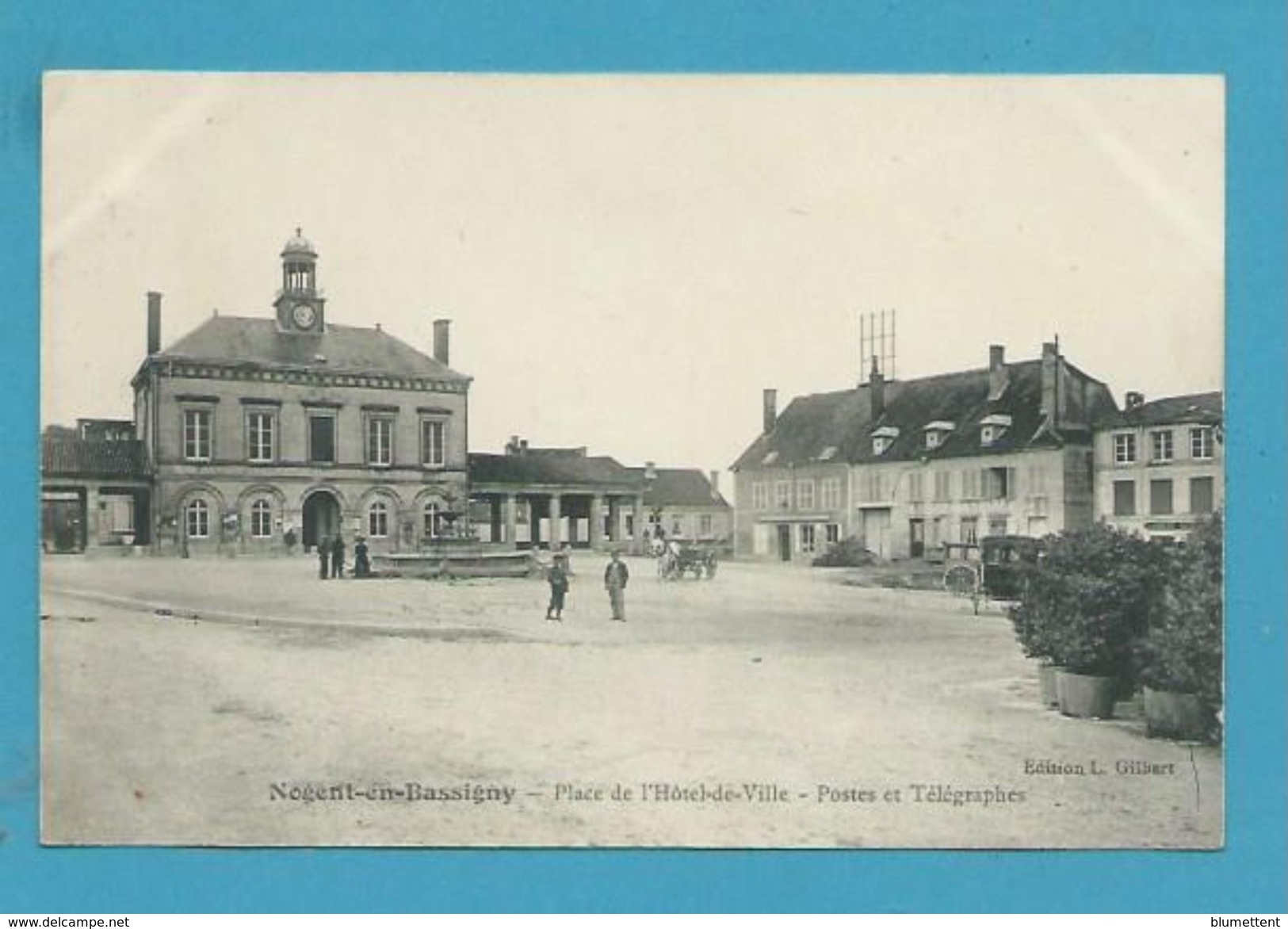 CPA Place De L'Hôtel-de-Ville Postes Et Télégraphes  NOGENT-EN-BASSIGNY 52 - Nogent-en-Bassigny