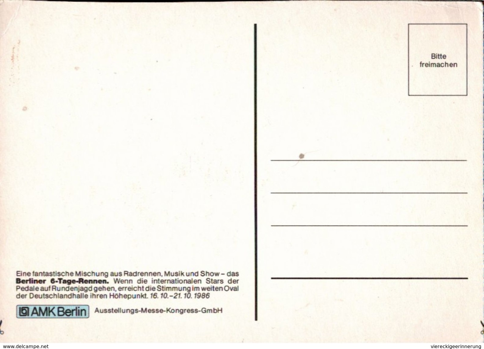 ! Moderne Ansichtskarte Berlin 6 Tage Rennen, 1986, Radsport, Cycling, Cycle, Cyclisme, Deutschlandhalle - Radsport