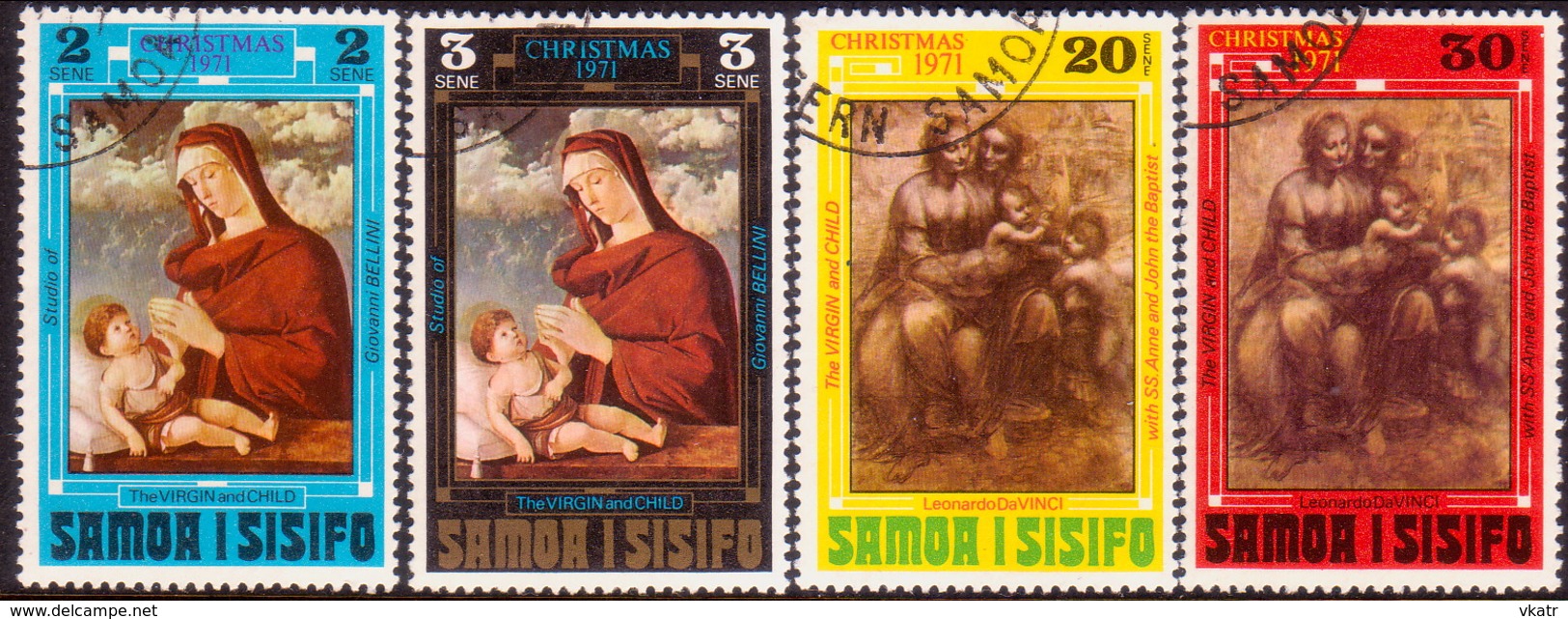 SAMOA 1971 SG #373-76 Compl.set Used Christmas - Samoa