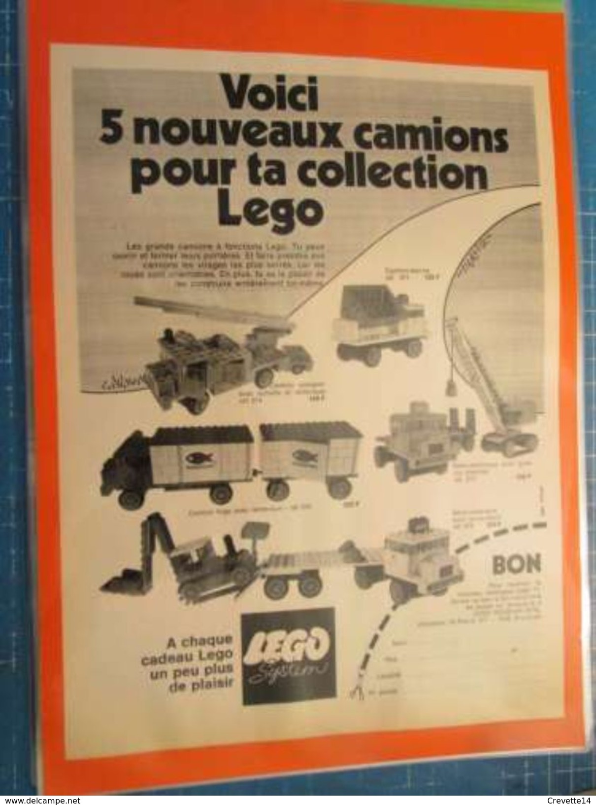 5 NOUVEAUX CAMIONS POUR TA COLLECTION LEGO  -  Pour  Collectionneurs ... PUBLICITE  Page De Revue Des Années 70 Plastifi - Catalogi