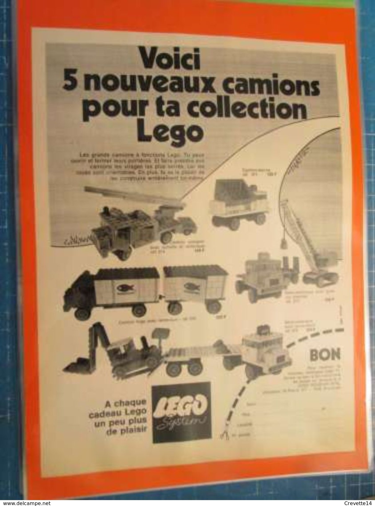 5 NOUVEAUX CAMIONS POUR TA COLLECTION LEGO  -  Pour  Collectionneurs ... PUBLICITE  Page De Revue Des Années 70 Plastifi - Cataloghi