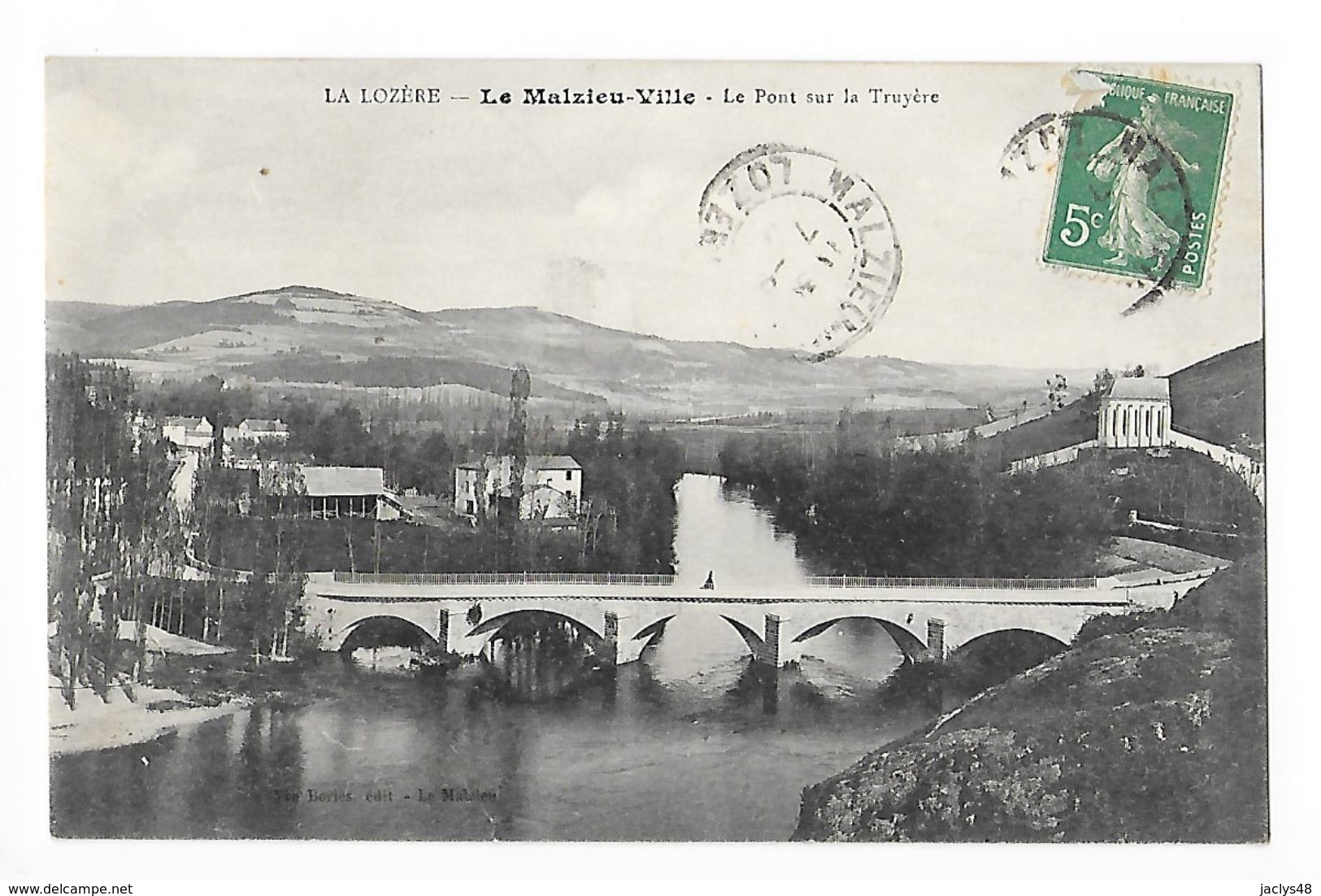 LE MALZIEU-VILLE  (cpa 48)  Le Pont Sur La Truyère -   - L 1 - Autres & Non Classés