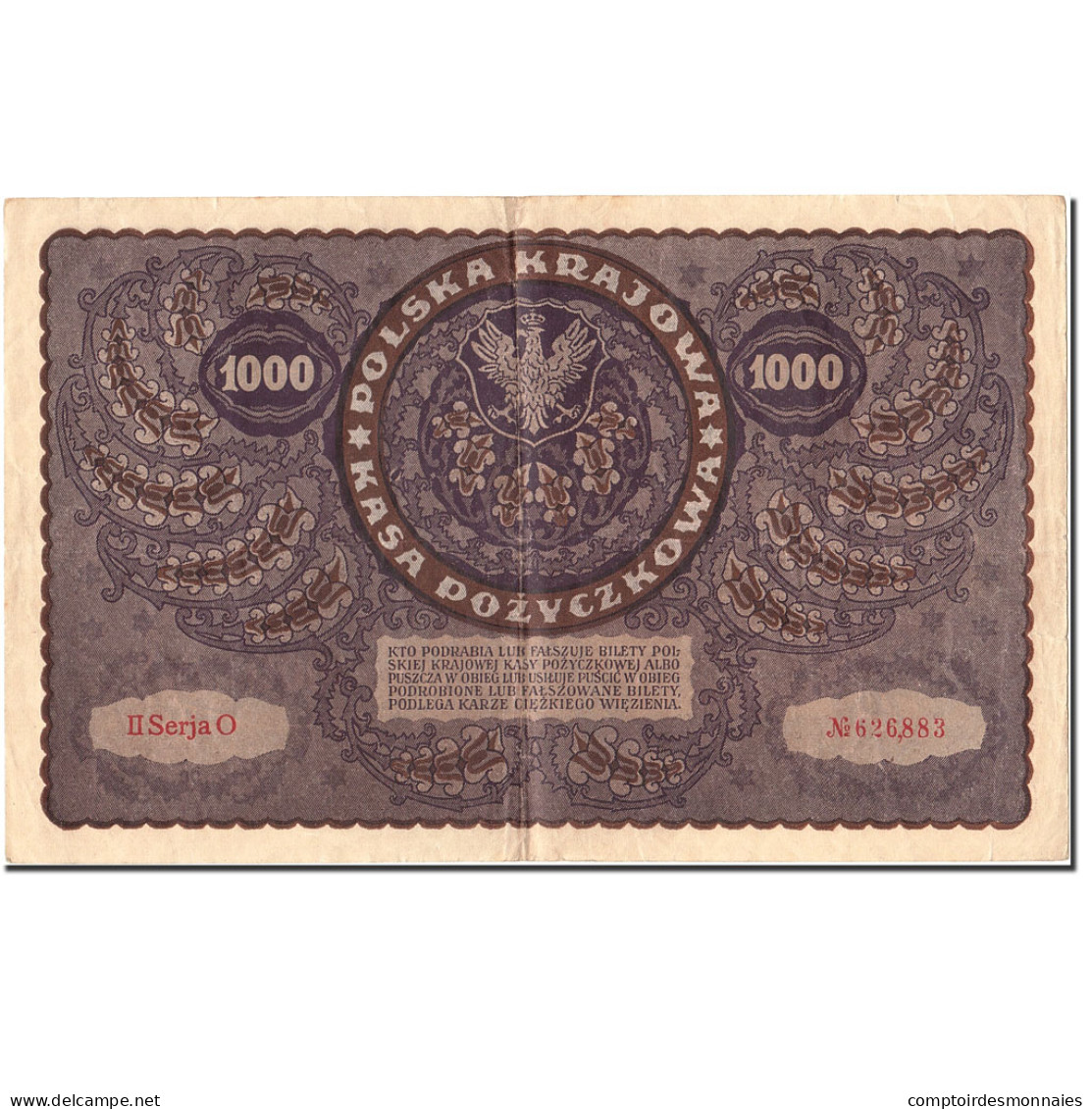 Billet, Pologne, 1000 Marek, 1919, 1919-08-23, KM:29, TTB+ - Pologne