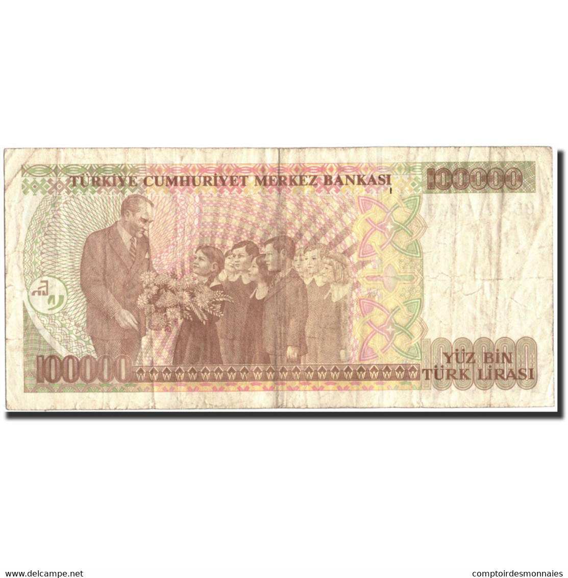 Billet, Turquie, 100,000 Lira, 1970, 1970-10-14, KM:205, TTB - Turquie