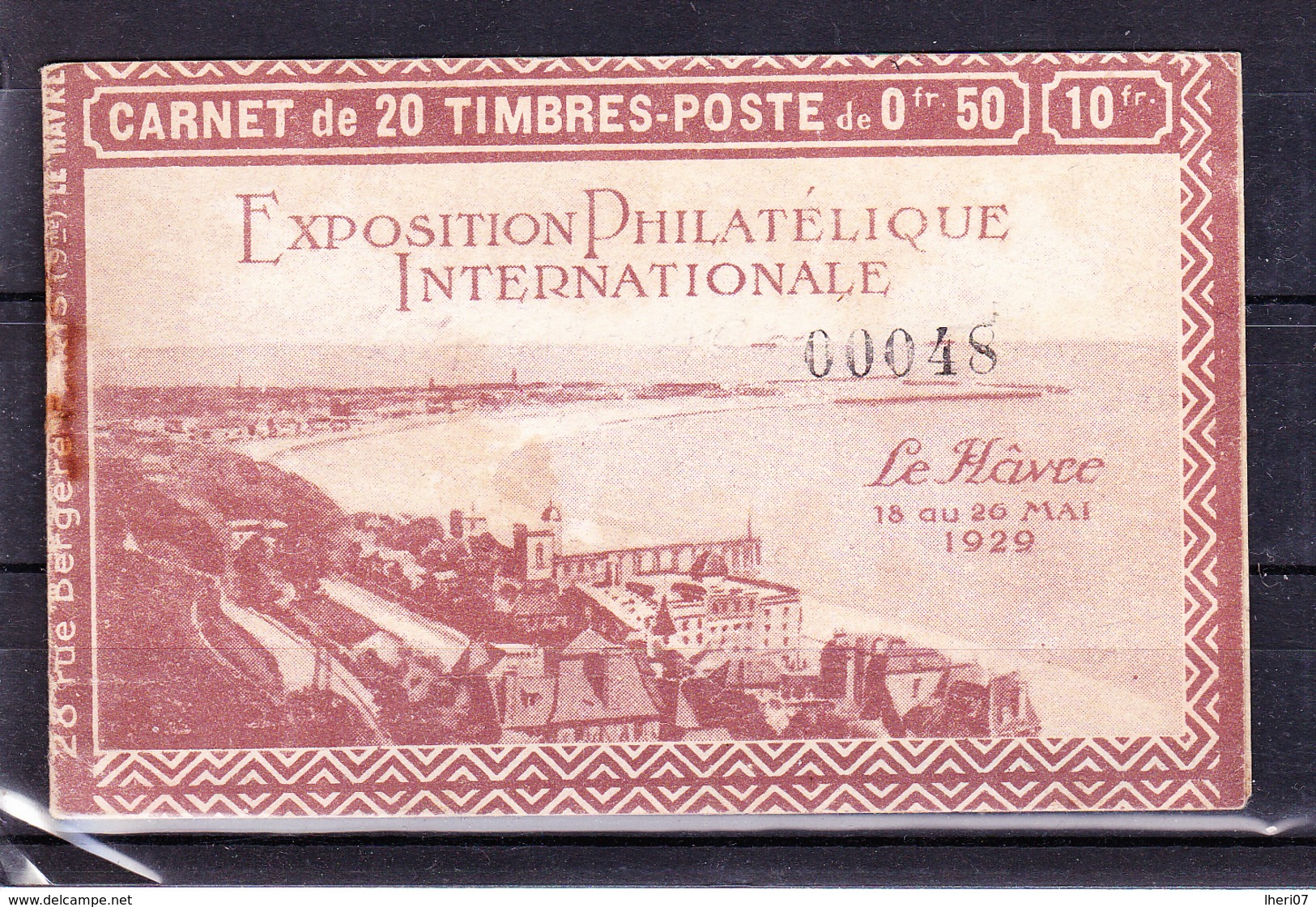 Carnet Exposition Philatélique Du Havre 1929 N° 257C12 (*) - Andere & Zonder Classificatie