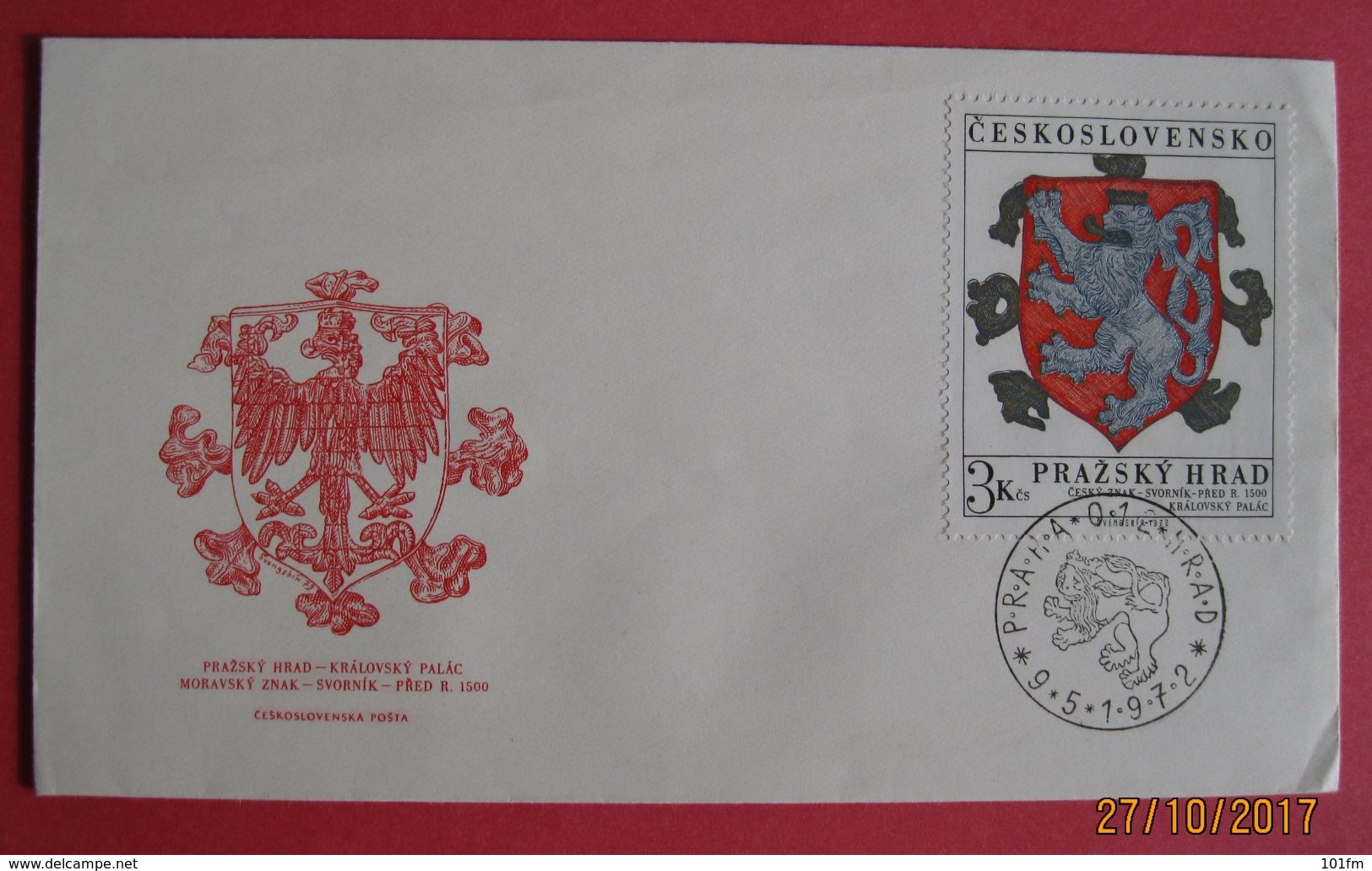 CESKOSLOVENSKO - PRAZSKY HRAD 1972 - FDC