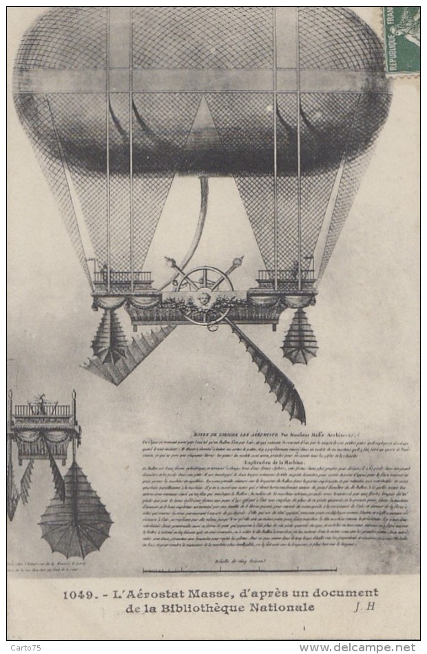 Aviation - Dirigeable Ballon - Histoire - Aérostat Masse - Dirigibili