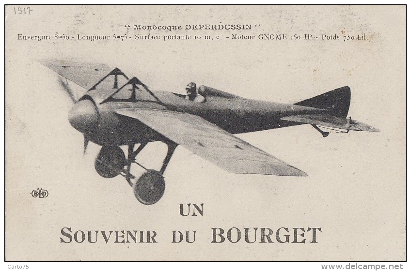 Aviation - Avion Monocoque Deperdussin - Souvenir Aéroport Du Bourget - 1917 - 1914-1918: 1st War