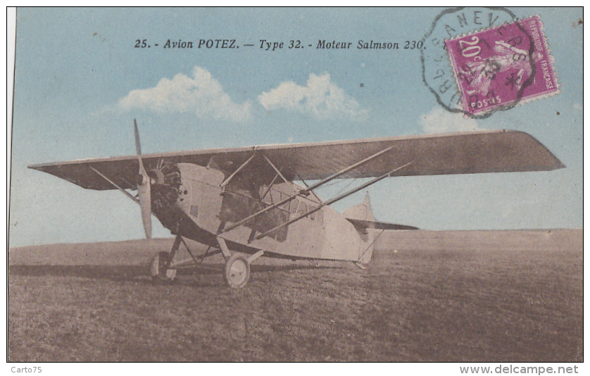 Aviation - Avion Potez Type 32 - Moteur Salmson 230 - 1933 Editeur Delboy - 1919-1938: Interbellum