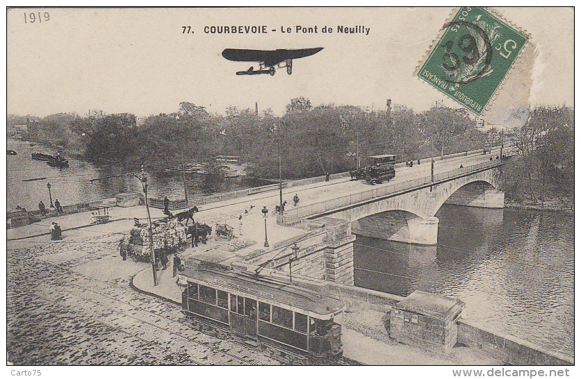 Transports - Tramways - Avion - Courbevoie Pont De Neuilly - Tramways