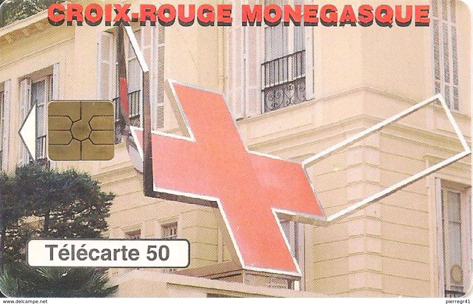 CARTE°-PUBLIC-MONACO-50U-MF48-GEM2-04/98-CROIX ROUGE-Série N° B83433004-UTILISE-BE - Monace