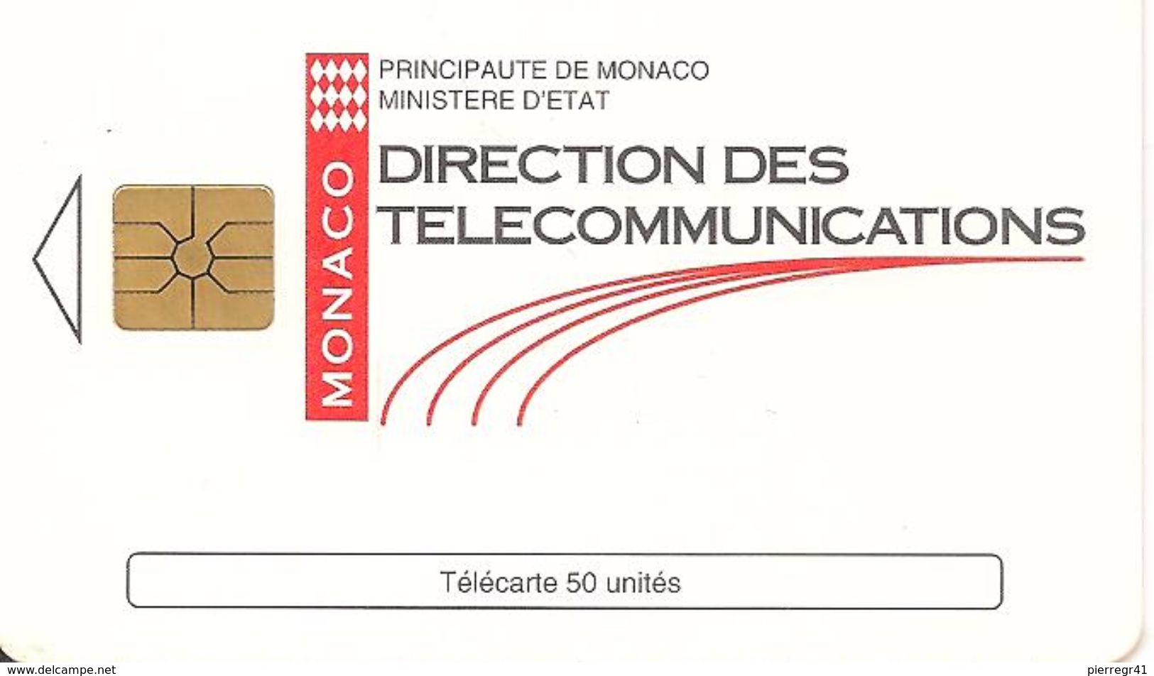 CARTE°-PUBLIC-MONACO-50U-MF31-GEM A-7/94-DIRECTION TELECOM-V° Série 5006-UTILISE-TBE - Monace