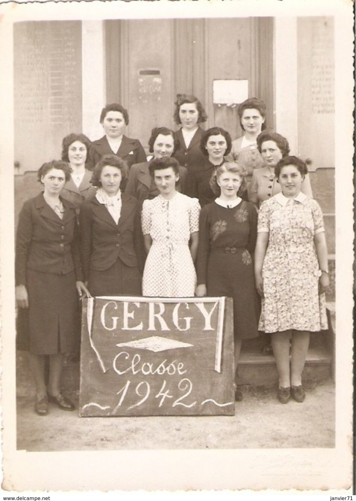 Gergy : Photo De Conscrits 1942 - Anonyme Personen