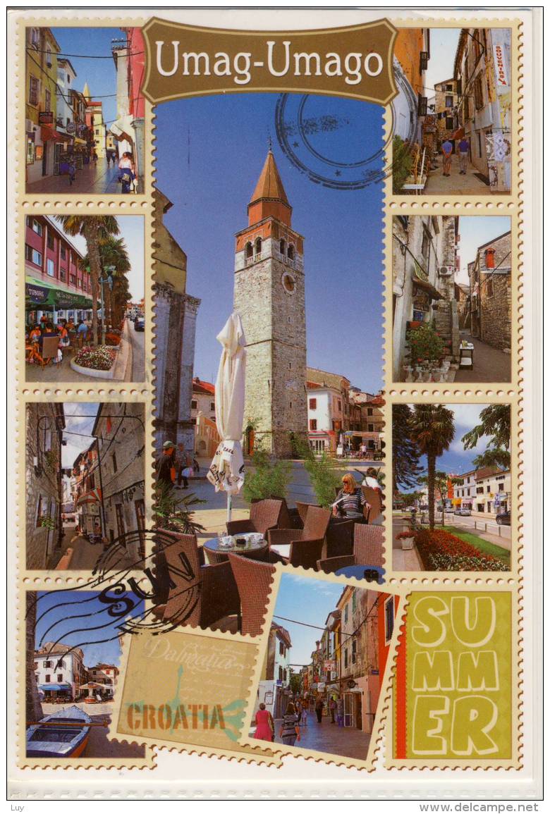 UMAG UMAGO CROATIA STAMPS ON POSTCARD NICE STAMP 2013 - Timbres (représentations)