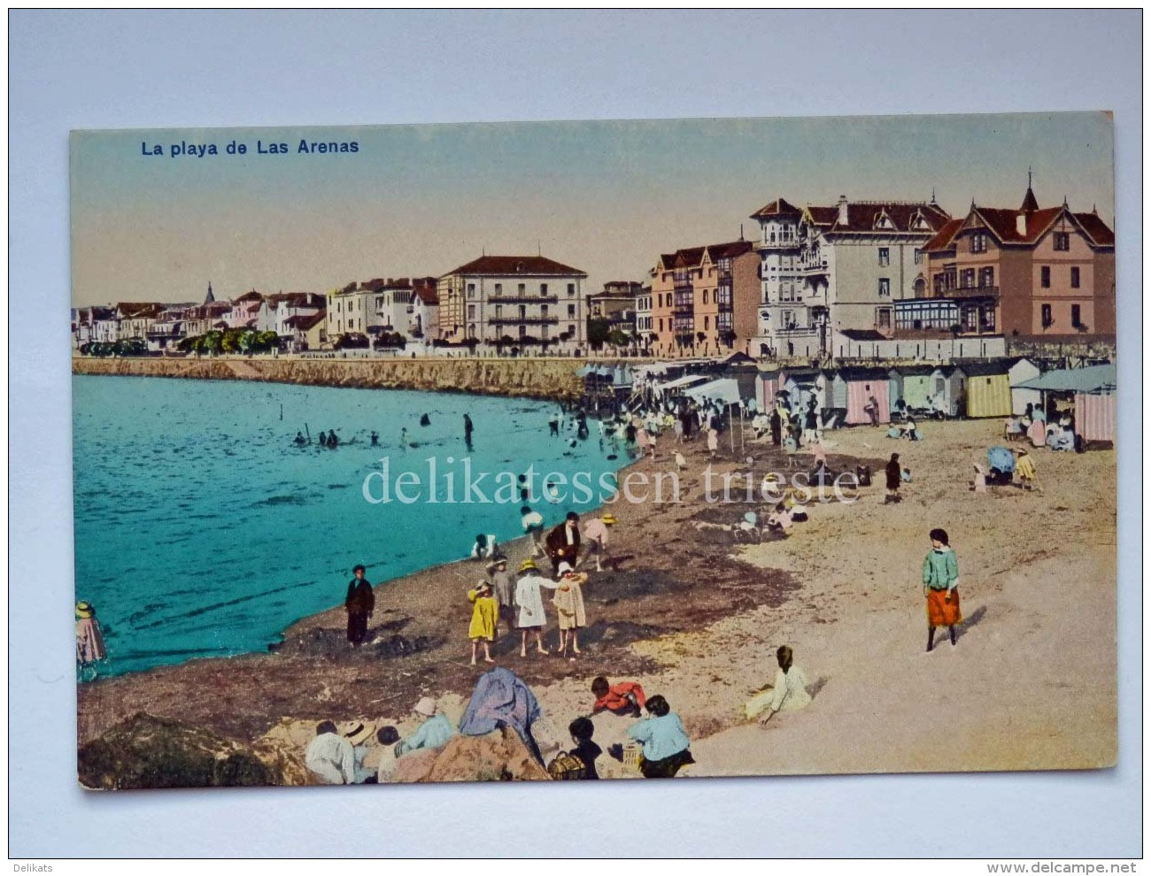 SPAGNA SPAIN Espa&ntilde;a Playa De Las Arenas Old Postcard - Altri & Non Classificati