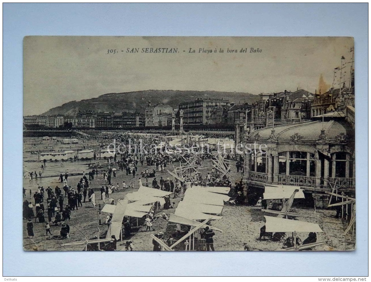 SPAGNA SPAIN Espa&ntilde;a Pais Vasco SAN SEBASTIAN La Playa Old Postcard - Guipúzcoa (San Sebastián)