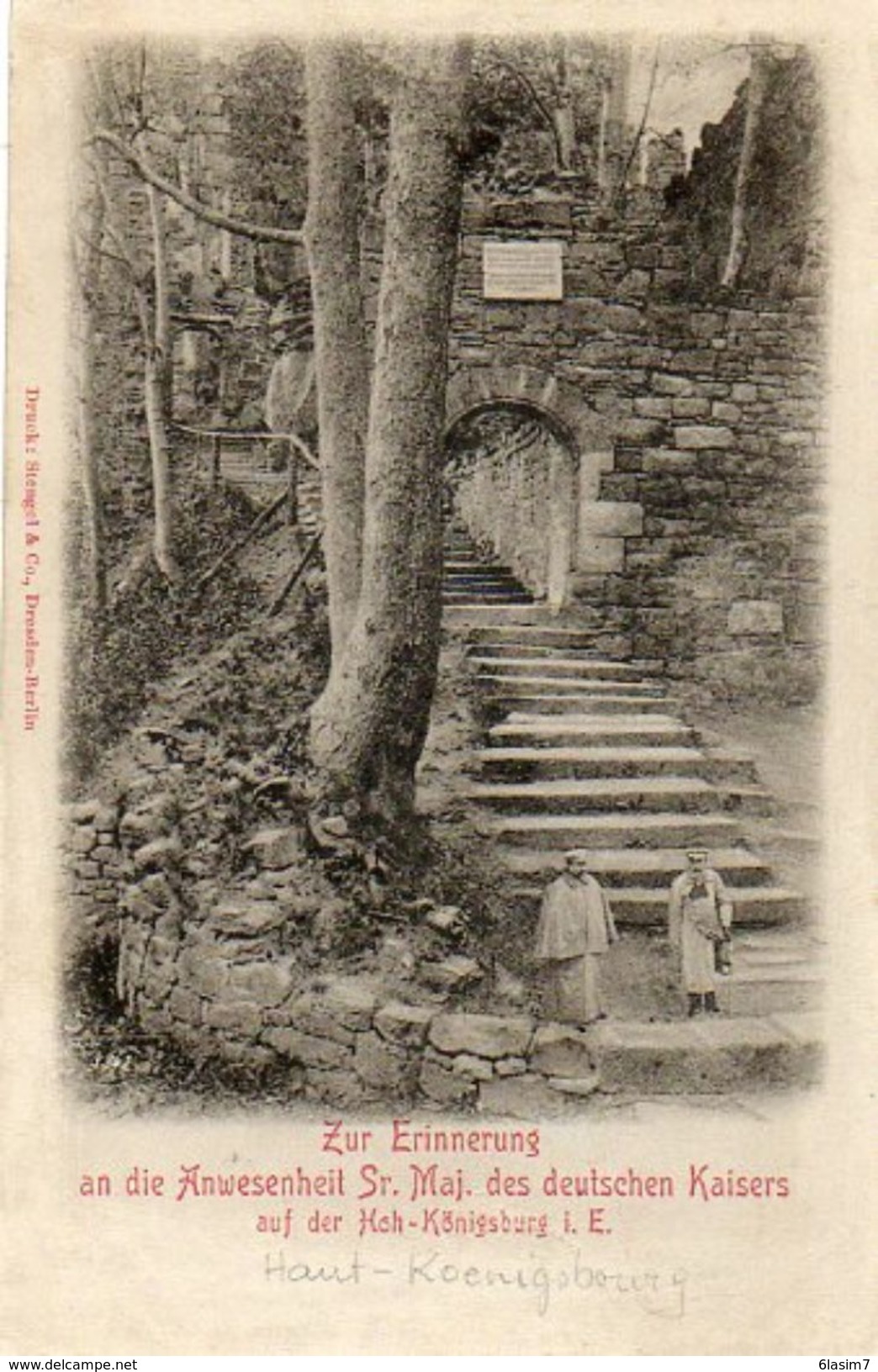 CPA - HAUT-KOENIGSBOURG (67) - En Souvenir De La Visite Du Kaiser - Carte 1900 - Haguenau