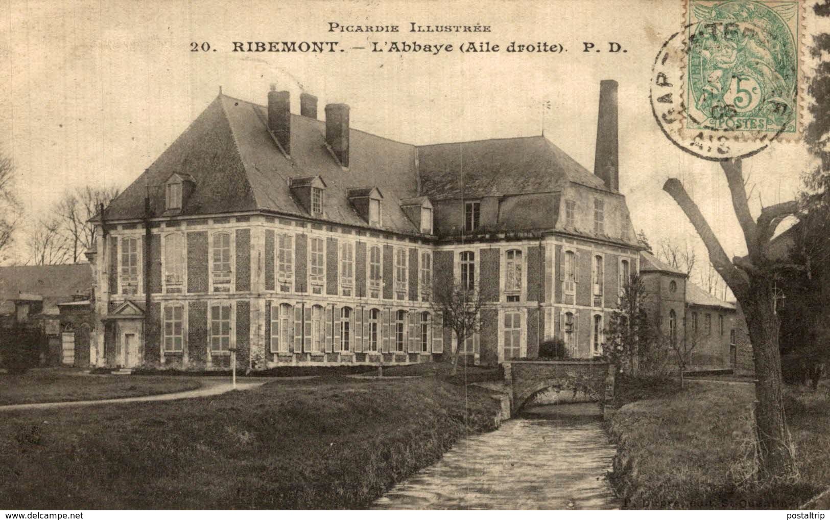 CPA - RIBEMONT, L' ABBAYE - Aisne 02 - Circulé - Otros & Sin Clasificación