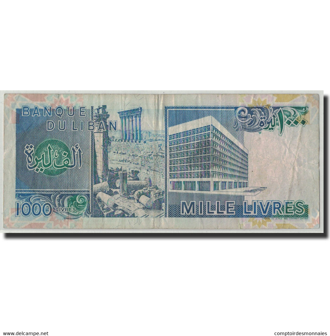 Billet, Lebanon, 1000 Livres, 1991, KM:69b, B+ - Liban