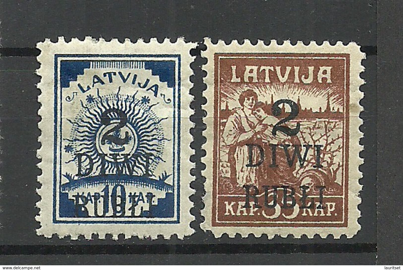 LATVIA Lettland 1920 Michel 58 - 59 * - Latvia