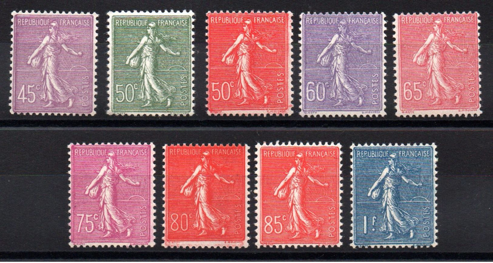 FRANCE - YT N° 197 à 205 - Neufs ** - MNH -  Cote: 161,00 € - Unused Stamps