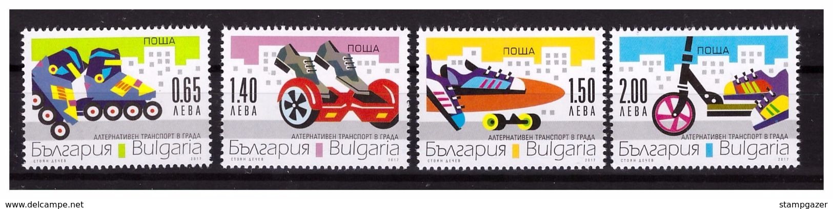 BULGARIA 2017 Alternative City Transport 4 Values MNH - Ungebraucht