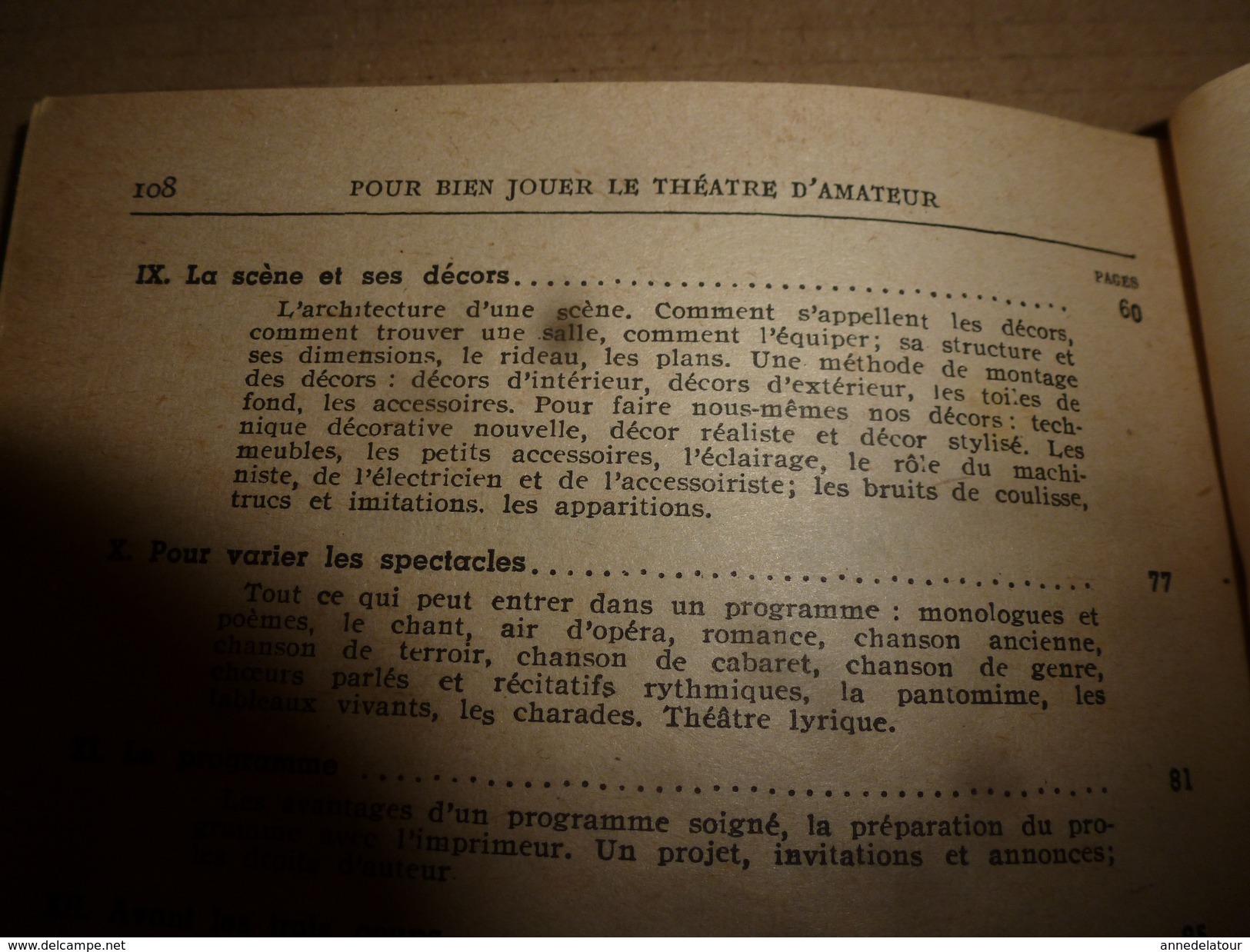 1945 Pour bien jouer le THEÂTRE d'AMATEUR  , par Luc Alban  (108 pages)