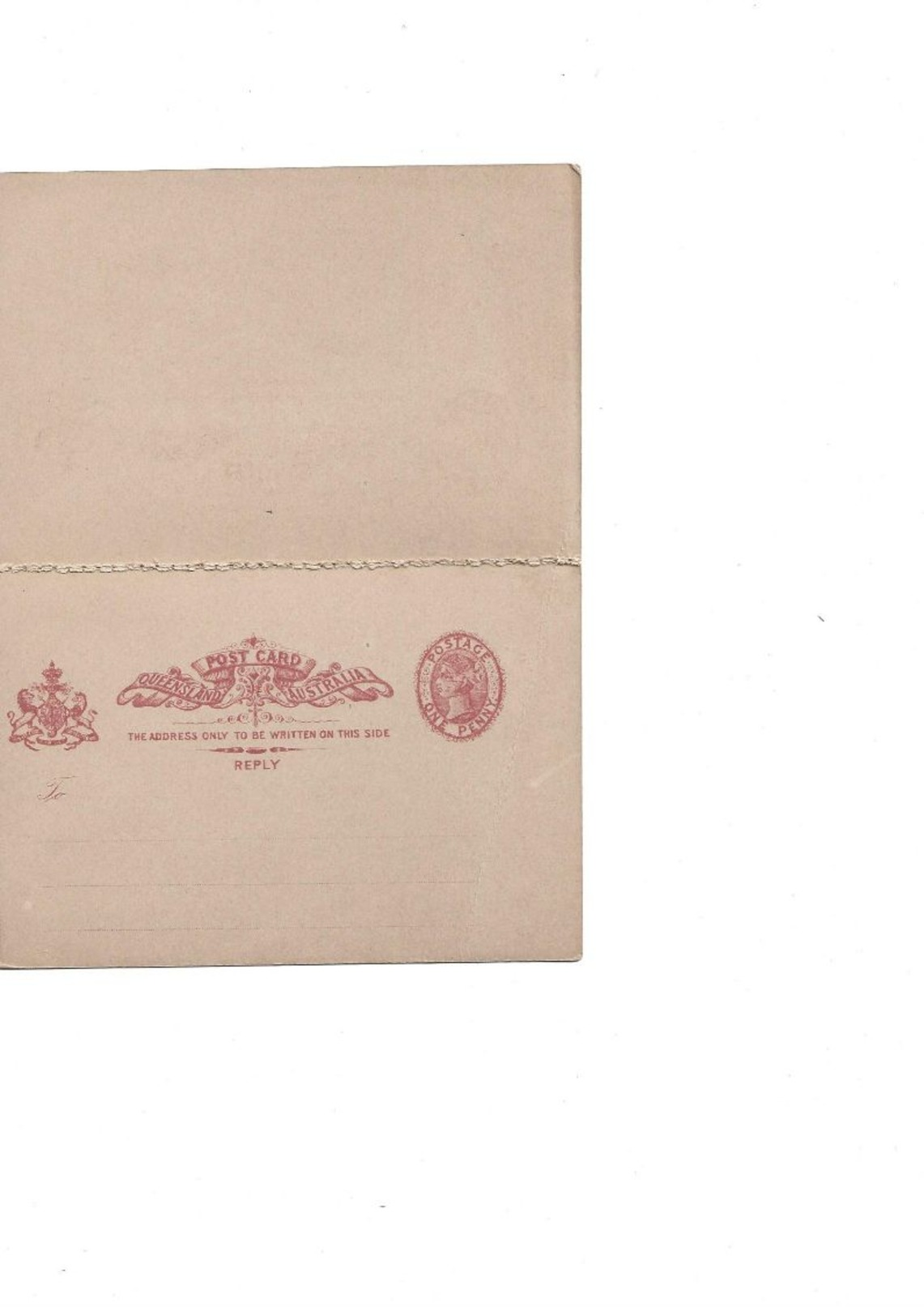 Entier Postal-double  Post Card One Penny. - Covers & Documents