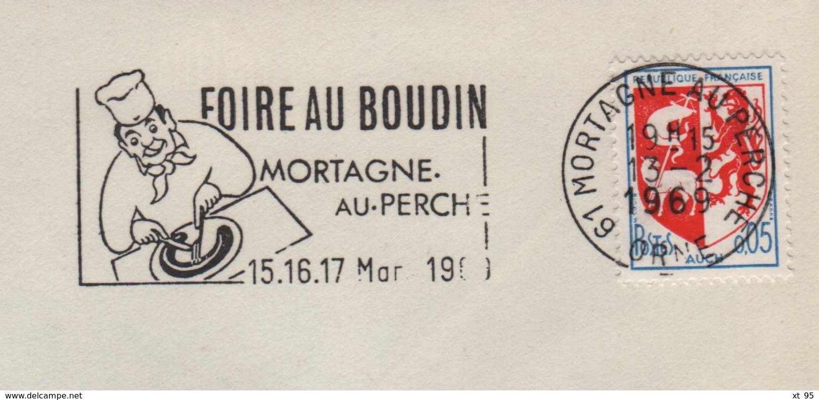 Mortagne Au Perche - Orne - Foire Au Boudin - 1969 - Oblitérations Mécaniques (flammes)