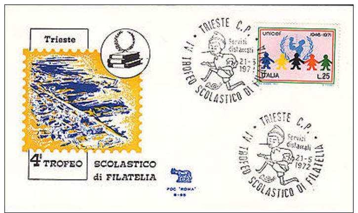 Fdc 1972 Trieste Scolastico Di Filatelia - Altri & Non Classificati