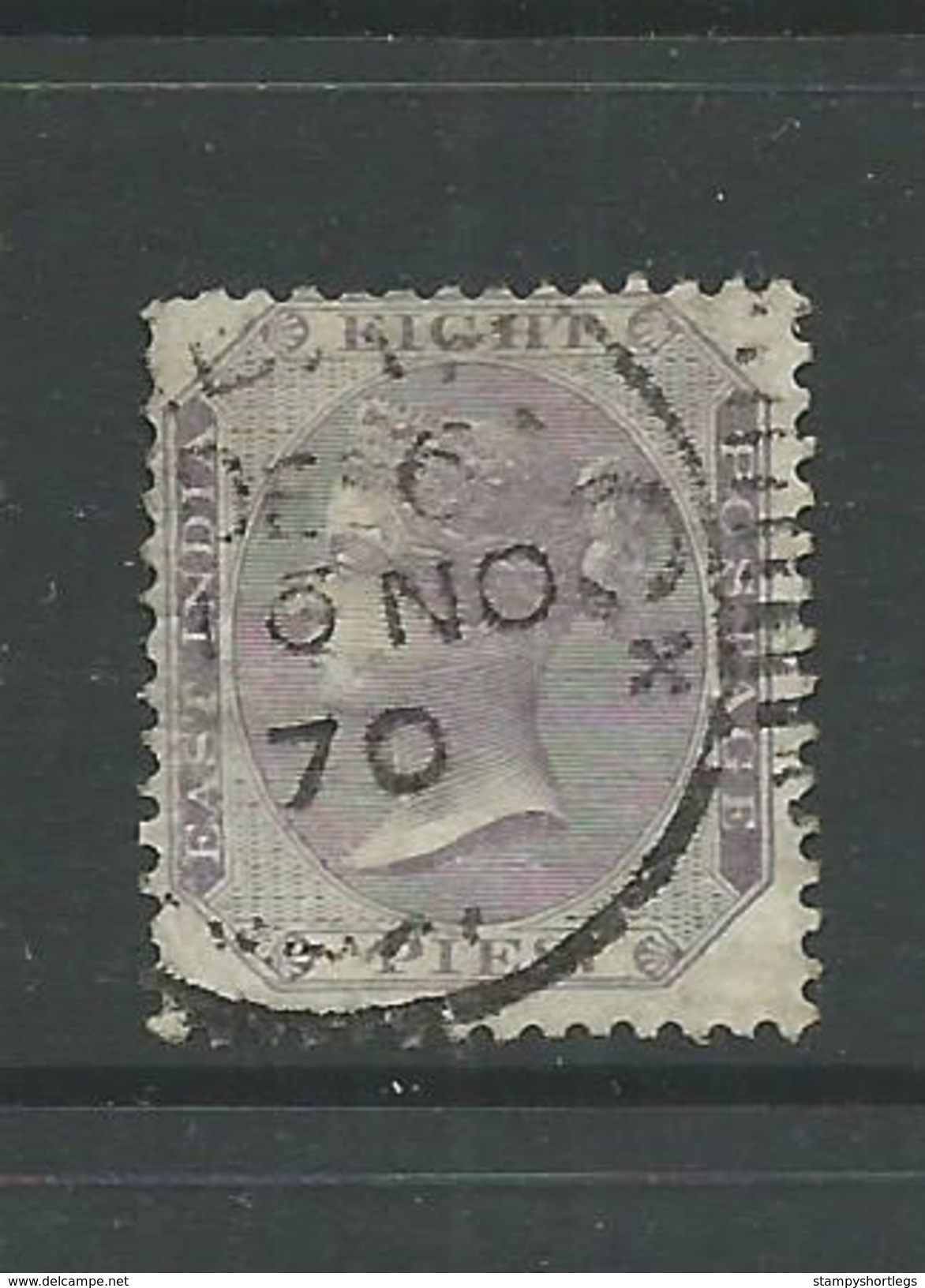 India 8 Pies Purple Good Used - 1854 Britse Indische Compagnie