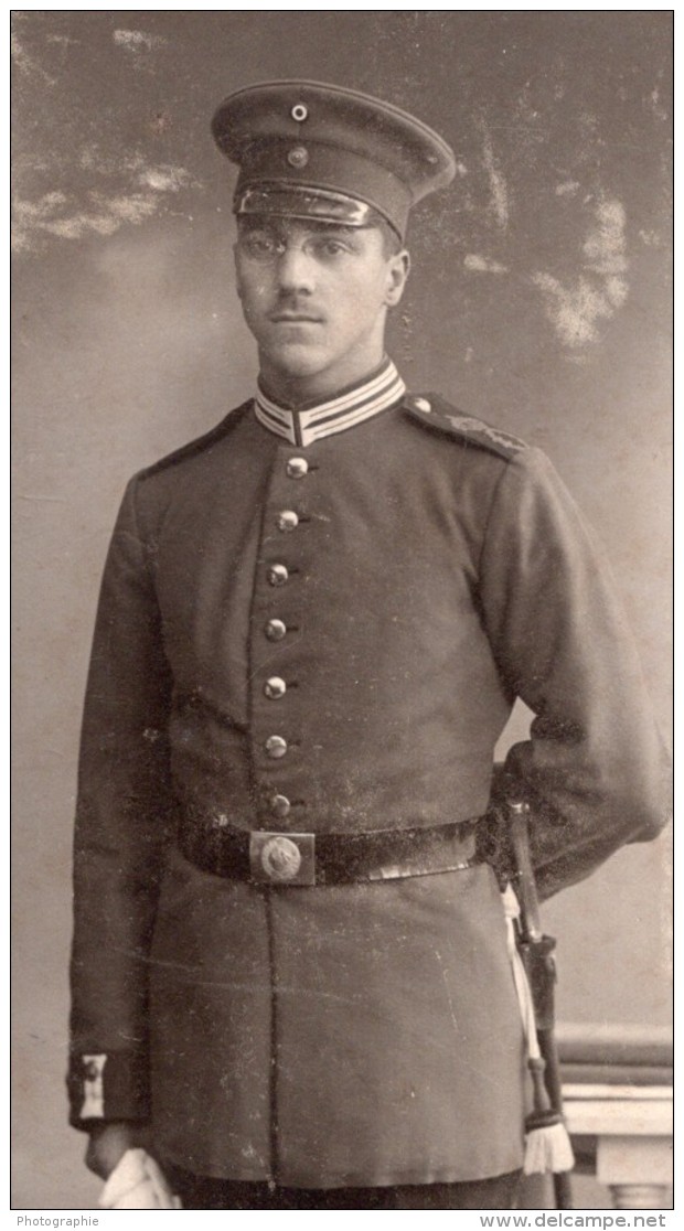 Allemagne Hannover Homme En Uniforme Militaire Ancienne Photo CDV Nolte 1900 - War, Military