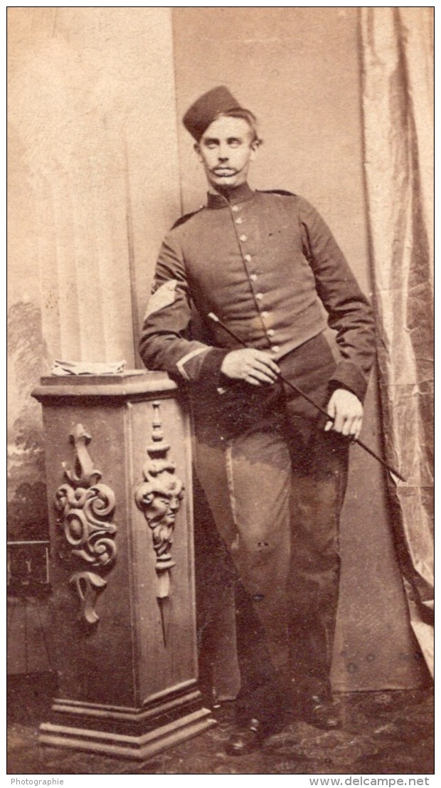 Homme Anglais? En Uniforme Militaire Ancienne Photo CDV 1880 - Old (before 1900)