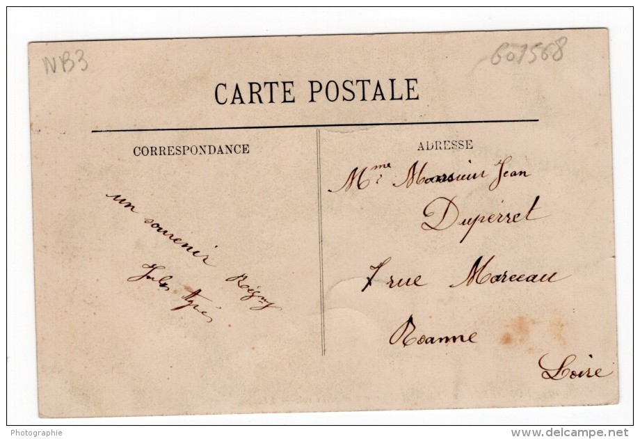 France Aviation Leon Delagrange En Vol Dans Son Avion Ancienne Carte Postale CPA Vers 1910 - ....-1914: Précurseurs