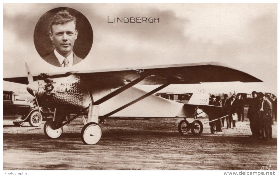 France Aviation Lindbergh Spirit Of St Louis Ancienne Carte Postale CPA Armand Noyer 1927 - ....-1914: Precursors