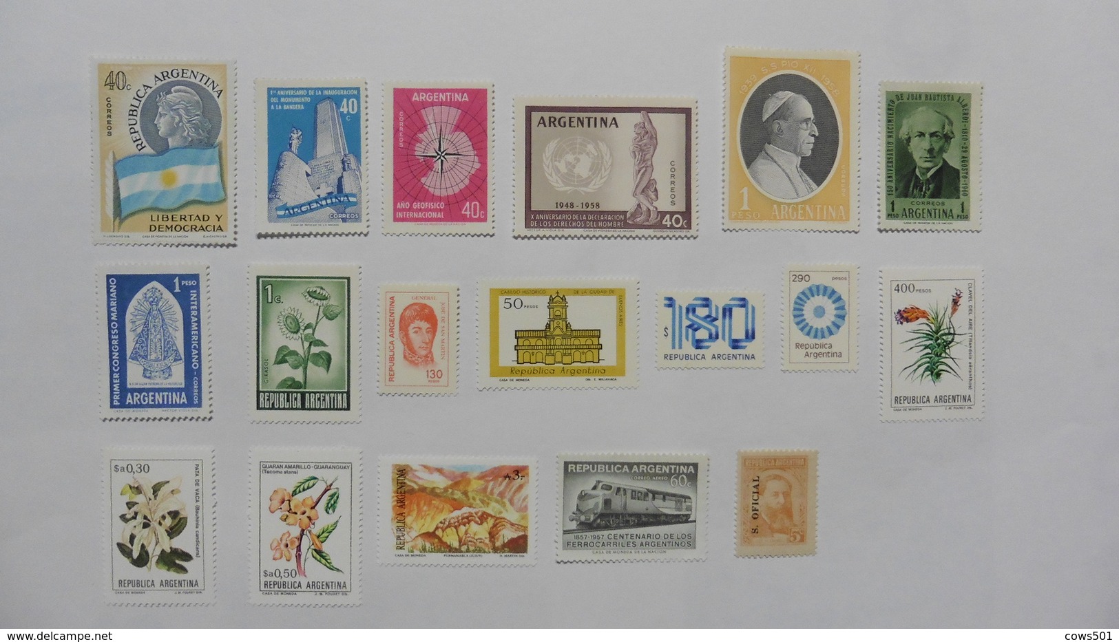 Argentine : 18 Timbres  Neufs - Collections, Lots & Séries