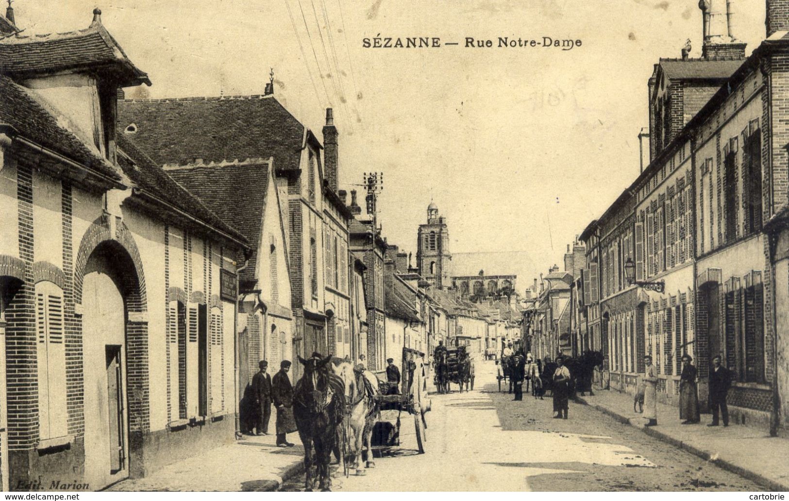 51 SEZANNE - Rue Notre-Dame - Très Animée, Attelages - Sezanne