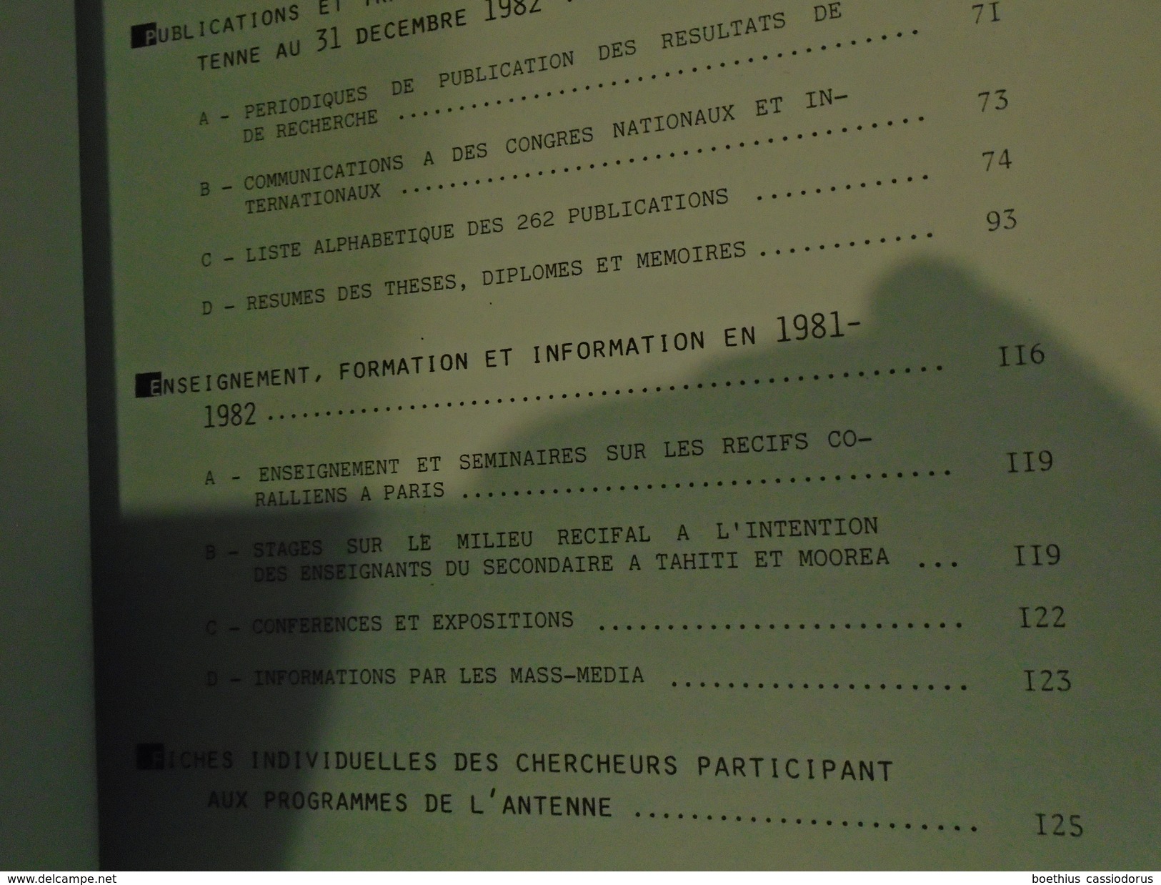 ANTENNE DE TAHITI  OFAI N° 4  BULLETIN DE LIAISON 1983 NUMERO SPECIAL   BILAN 1971 - 1982 PROGRAMMES 1983 - 1985 - Outre-Mer