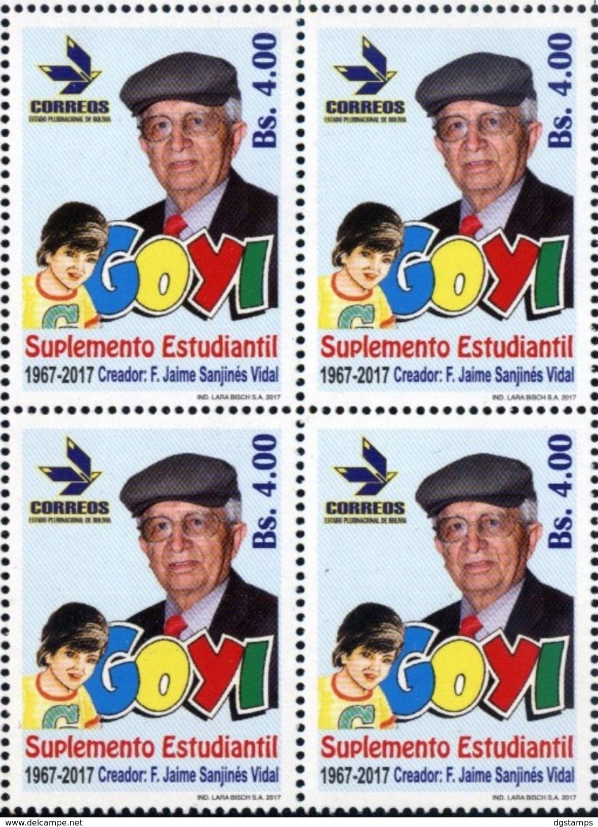 Bolivia 2017 ** CEFIBOL 2297 BL4. 50 Aniversario GOYI, Suplemento Estudiantil. See Desc. - Bolivia