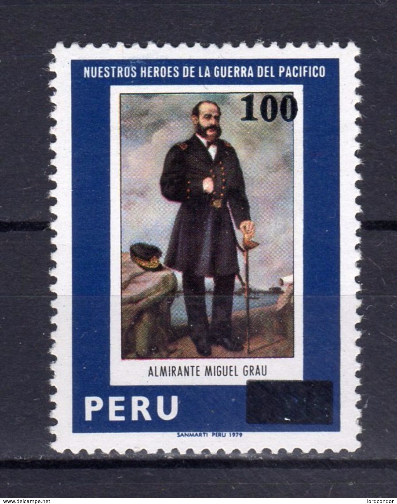 PERU - 1981 - Pacific War Heroes, Admiral Miguel Grau - Sc 732 -  VF MNH - Peru