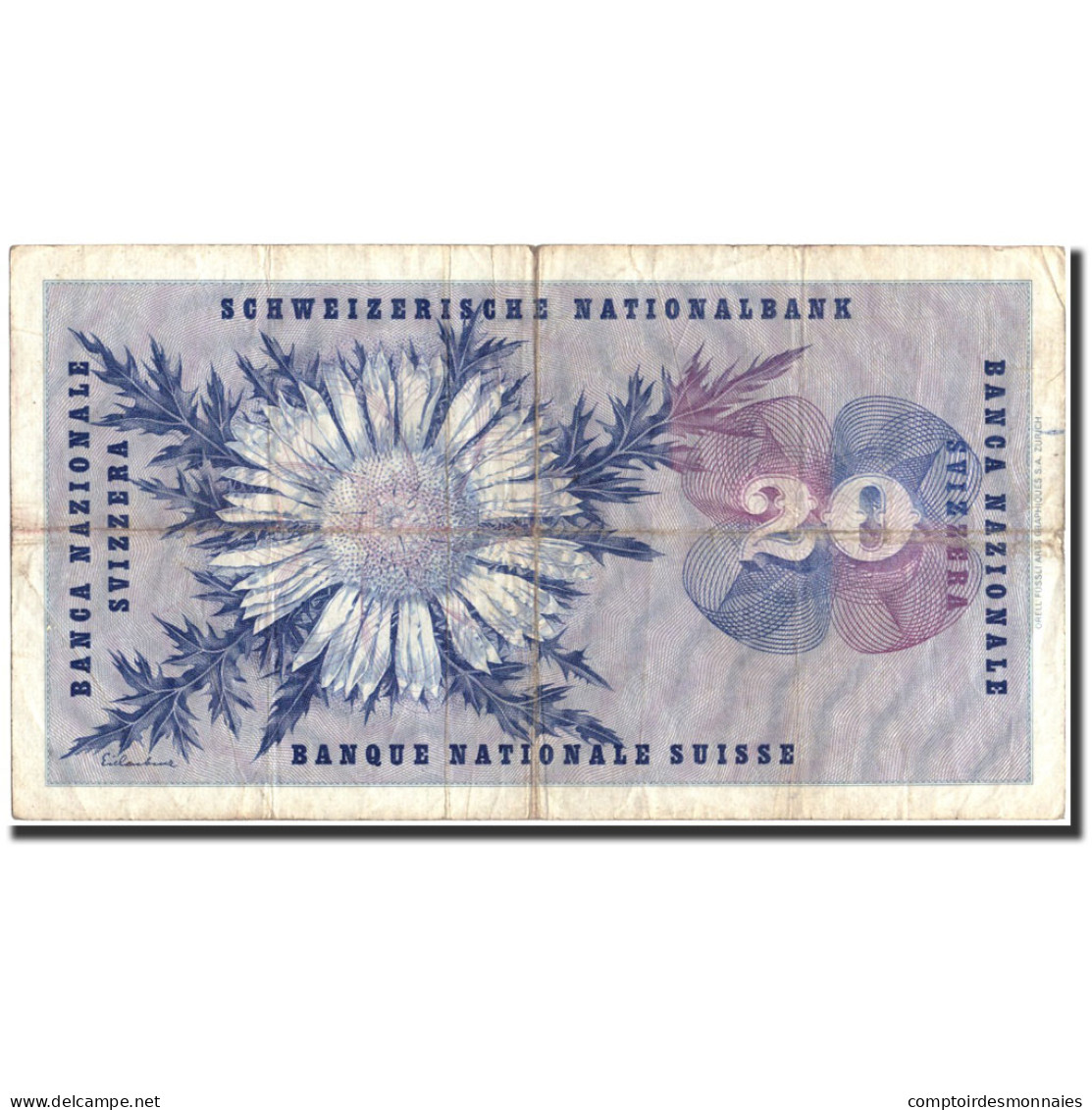 Billet, Suisse, 20 Franken, 1963, 1963-03-28, KM:46j, TTB - Svizzera