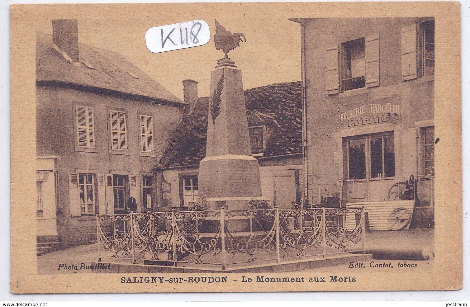 SALIGNY-SUR-ROUDON-- LE MONUMENT AUX MORTS ET SON COQ - Autres & Non Classés