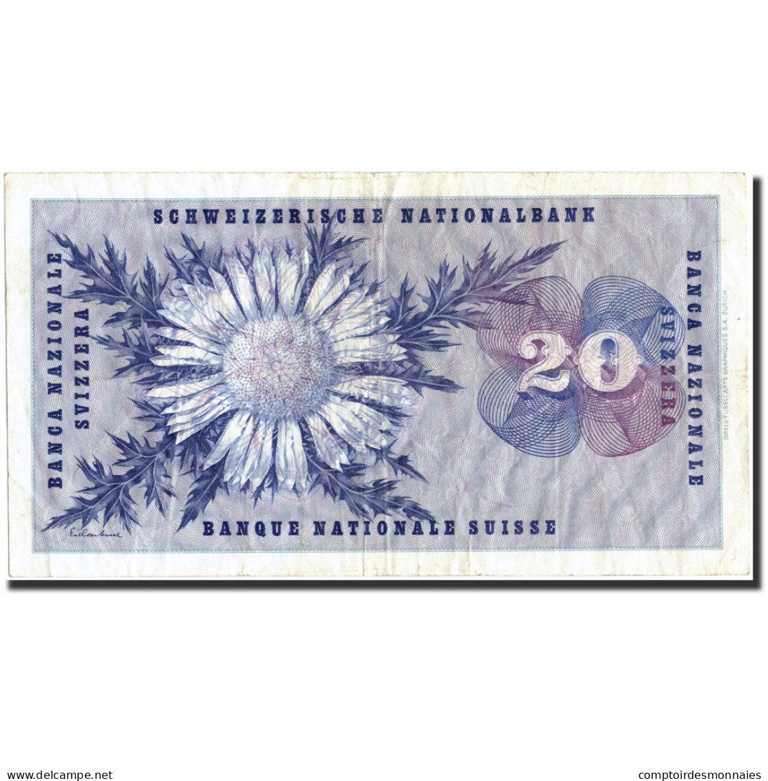 Billet, Suisse, 20 Franken, 1964, 1964-04-02, KM:46k, TTB - Schweiz